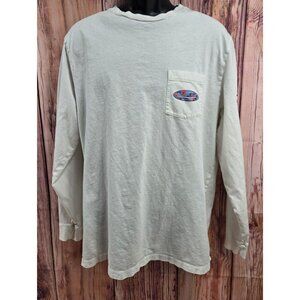 Vineyard Vines Long Sleeve White Pocket Tshirt Large With Logo Design